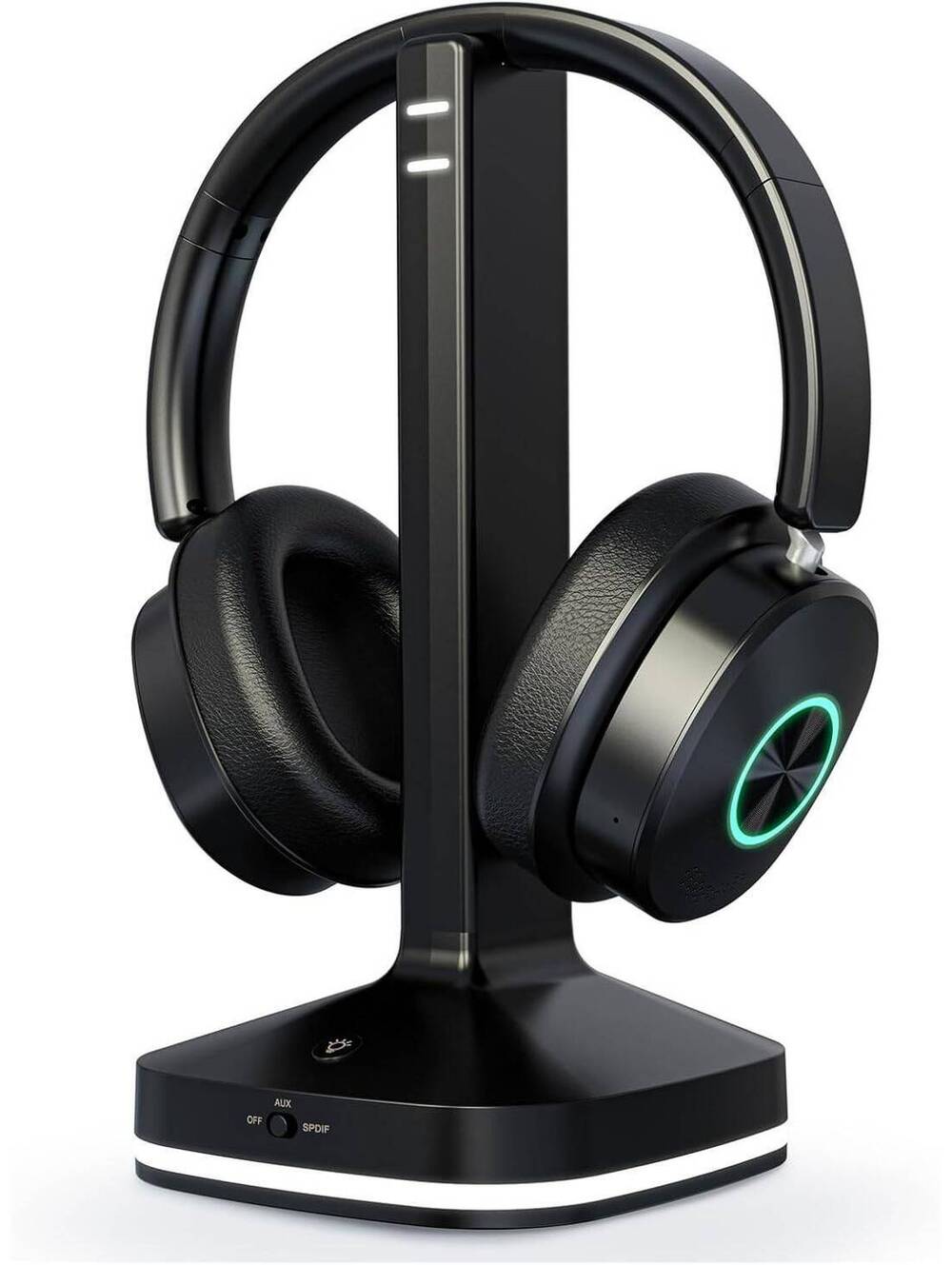 Wireless TV Headphones for Seniors with Charging Base, Bluetooth 5.4, Over-Ear